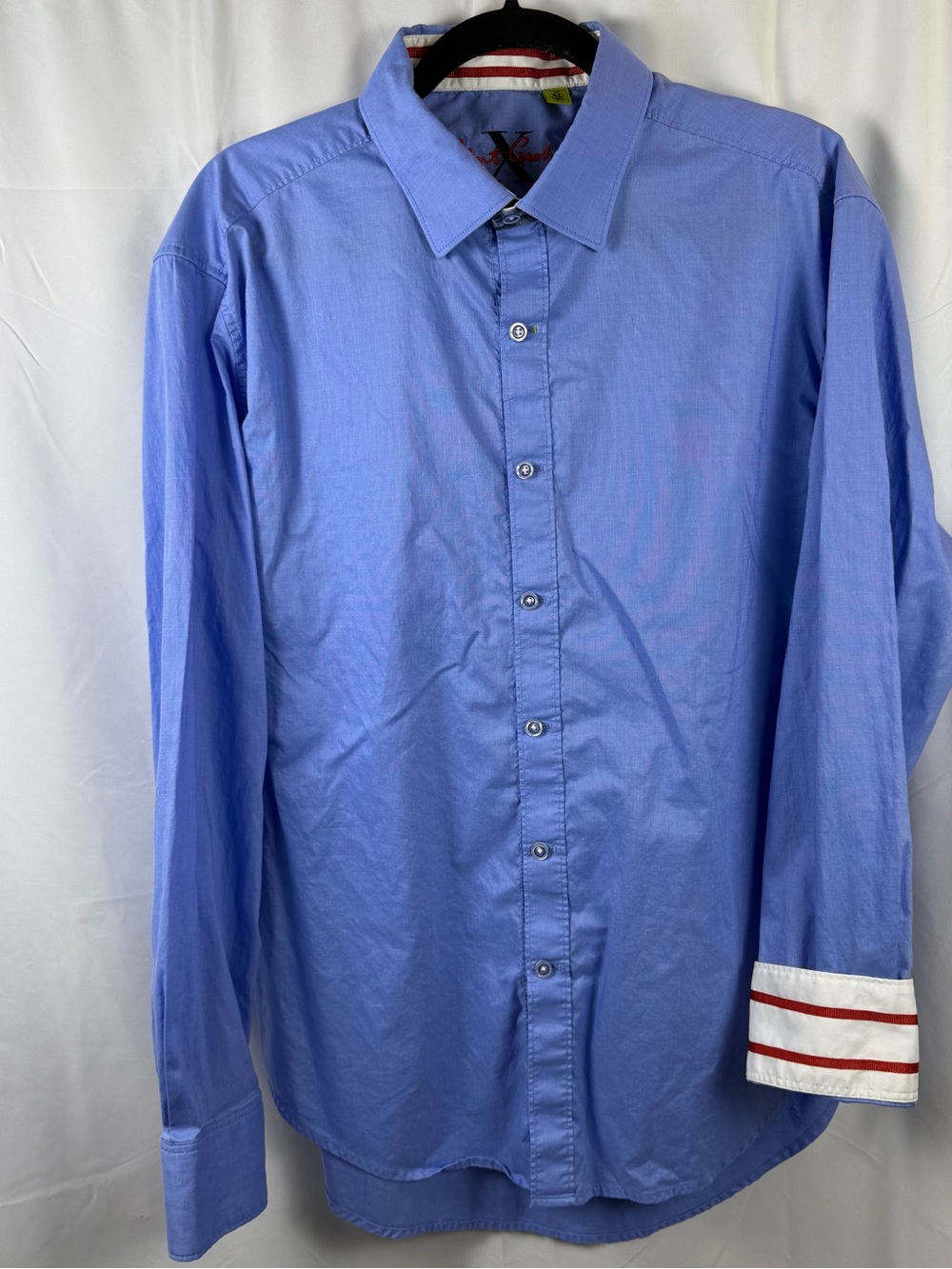 Robert Graham Tailored Fit Men’s XL Blue Dress Shirt